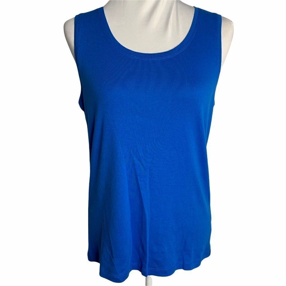Chicos Sleeveless Layering Tank Top M Blue Knit